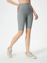 Grey Millennia high waist active shorts in sleek, comfortable fabric