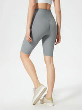 Grey Millennia High Waist Active Shorts in breathable seamless fabric