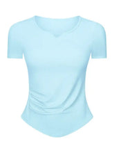 Millennia Notched Short Sleeve Active T-Shirt Woman Activewear