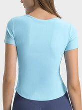 Millennia Notched Short Sleeve Active T-Shirt Woman Activewear