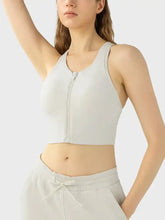 Millennia Wide Strap Sport Bra: white racerback with thin straps for bust support