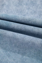 Mineral Wash Denim Frayed U Neck Sleeveless Top Woman Denim Tops