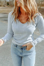 Mineral Wash Exposed Seam Long Sleeve Top Woman T Shirts