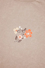 Mineral Wash Floral and Steer Head Cotton T Shirts for Women Woman T Shirts