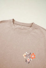 Mineral Wash Floral and Steer Head Cotton T Shirts for Women Woman T Shirts