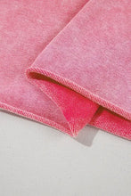 Mineral Wash Raw Edge Ruffle Mini Dress Casual Dresses