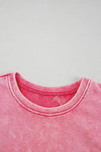 Mineral Wash Raw Edge Ruffle Mini Dress Casual Dresses