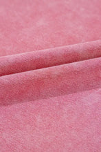 Mineral Wash Raw Edge Ruffle Mini Dress Casual Dresses