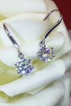 Boucles d'oreilles pendantes en argent sterling au design minimaliste avec pierres de moissanite de 1 carat