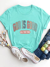 Mint Green God is Good Graphic Turquoise T Shirt for Women Aqua