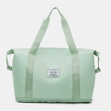 Mint Green Oversized Duffel Bag in Oxford Cloth for Travel