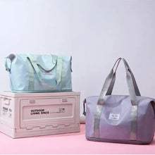 Mint Green Oversized Duffel Bag in Oxford Cloth for Travel Travel Bags