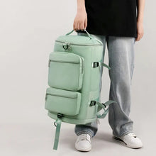 Mint Green Oxford Duffel Backpack Large Travel Bag