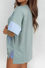 Mint Green Star Patched Oversize Pajama Set for Women