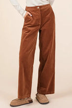 Mittoshop Corduroy Back Elastic Waist Pants Camel Woman Pants