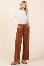 Mittoshop Corduroy Back Elastic Waist Pants Woman Pants