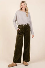 Mittoshop Corduroy Back Elastic Waist Pants Woman Pants
