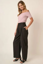 Mittoshop Deep Pleated High Waisted Wide Leg Pants Woman Pants