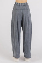 Mittoshop Mineral Wash Elastic Waist Barrel Leg Baggy Pants Woman Pants