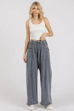 Mittoshop Mineral Wash Elastic Waist Barrel Leg Baggy Pants Woman Pants