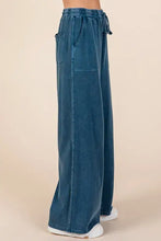 Mittoshop Mineral Wash French Terry Drawstring Wide Leg Pants Woman Pants