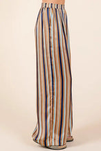 Mittoshop Striped Satin Elastic Waist Wide Leg Pants Woman Pants