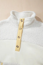 Mock Neck Long Sleeve Sherpa Sweatshirt Woman Sweatshirts