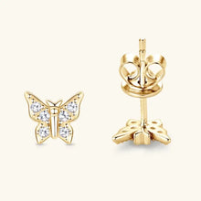 Moissanite 925 Sterling Silver Butterfly Stud Earrings Earrings