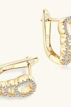 Gold-plated sterling silver hoop earrings with cubic zirconia
