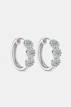 Moissanite 925 Sterling Silver Huggie Earrings Silver One Size Earrings