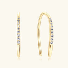 Moissanite 925 Sterling Silver U Shape Earrings Earrings