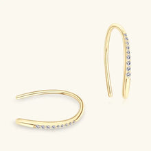 Moissanite 925 Sterling Silver U Shape Earrings Earrings