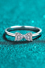 Moissanite Bow Rhodium-Plated Ring Rings