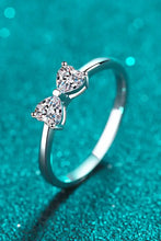 Moissanite Bow Rhodium-Plated Ring Rings