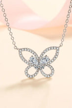 Moissanite Butterfly Pendant Necklace Silver One Size Necklaces