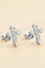 Moissanite Cross Stud Earrings Earrings