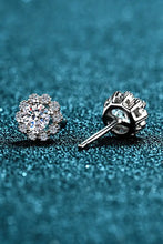 Moissanite blomformade stiftörhängen