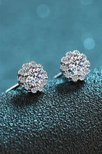 Moissanite blomformade stiftörhängen