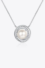 Moissanite Pearl Rhodium-Plated Necklace Silver One Size Necklaces