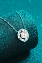 Moissanite Pearl Rhodium-Plated Necklace Necklaces