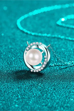 Moissanite Pearl Rhodium-Plated Necklace Necklaces