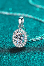 Elegant 1 carat moissanite pendant necklace with silver chain, 18-inch length