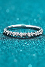 Moissanite Rhodium-Plated Half-Eternity Ring Rings