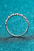 Moissanite Rhodium-Plated Half-Eternity Ring Rings