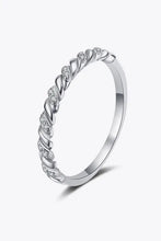 Moissanite Rhodium-Plated Half-Eternity Ring Silver Rings