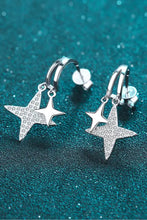 Moissanite Star Rhodium-Plated Drop Earrings Earrings