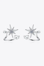 Moissanite Star Rhodium-Plated Earrings Silver One Size Earrings