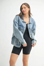 MONO B Boxy-Cut Denim Jacket Woman Outerwear