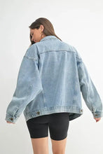 MONO B Boxy-Cut Denim Jacket Woman Outerwear