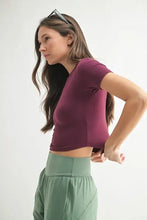 MONO B Essential Micro-ribbed Cropped Athleisure Tee Woman Activewear